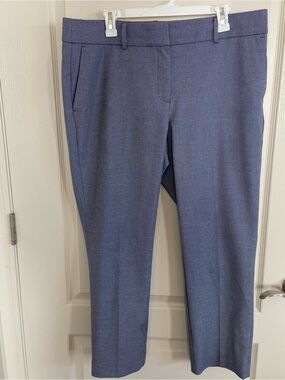 LOFT Marisa Heathered Blue Cropped Dress Pants sz 14 *see photos*